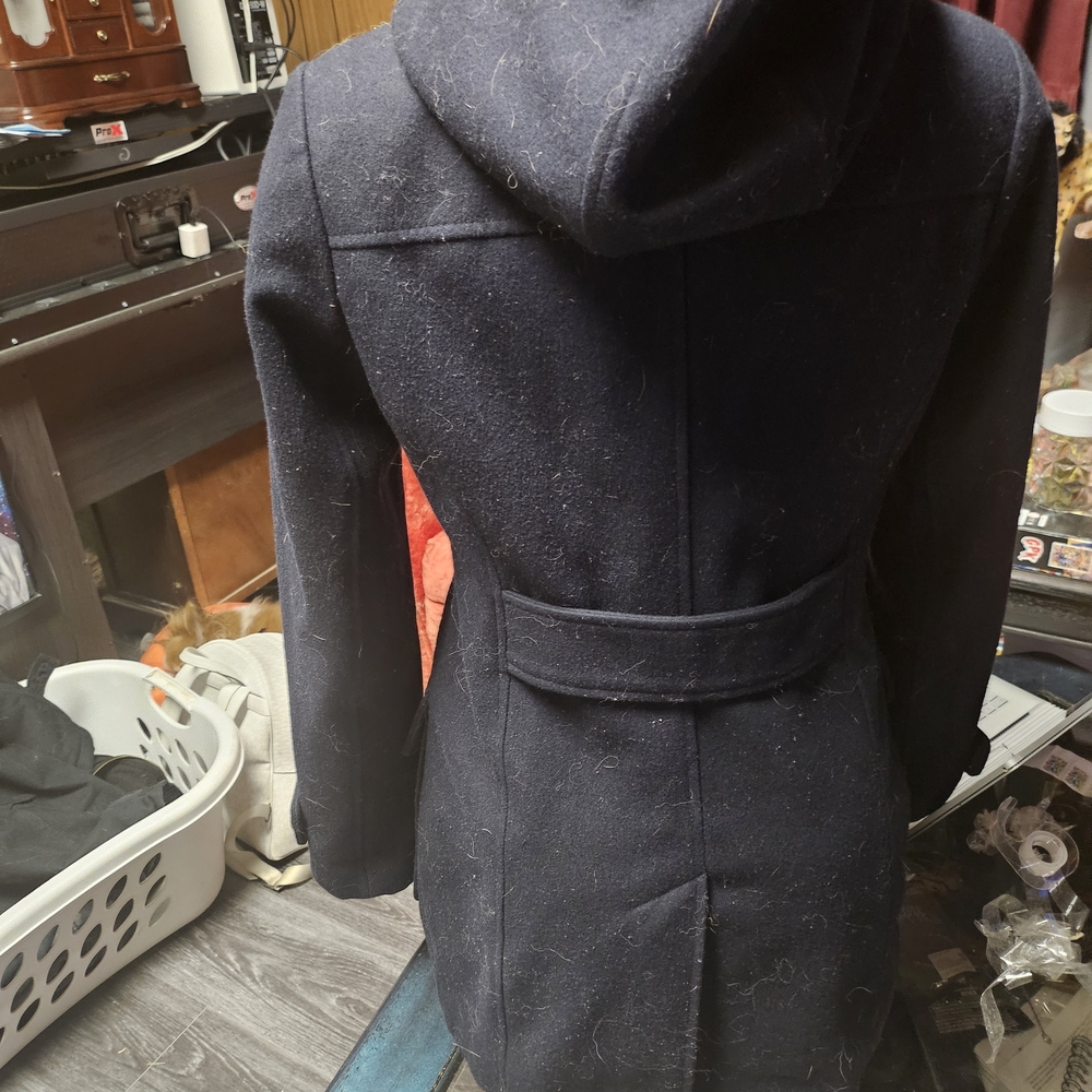 Michael Kors Dark Blue Toggle Trench Coat - Picture 6 of 8